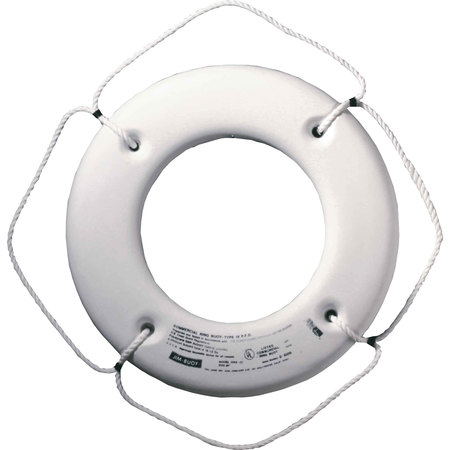 JIM-BUOY Jim-Buoy HS-20 W U.S.C.G. Approved Hard Shell Series Life Ring - 20", White HS-20 W